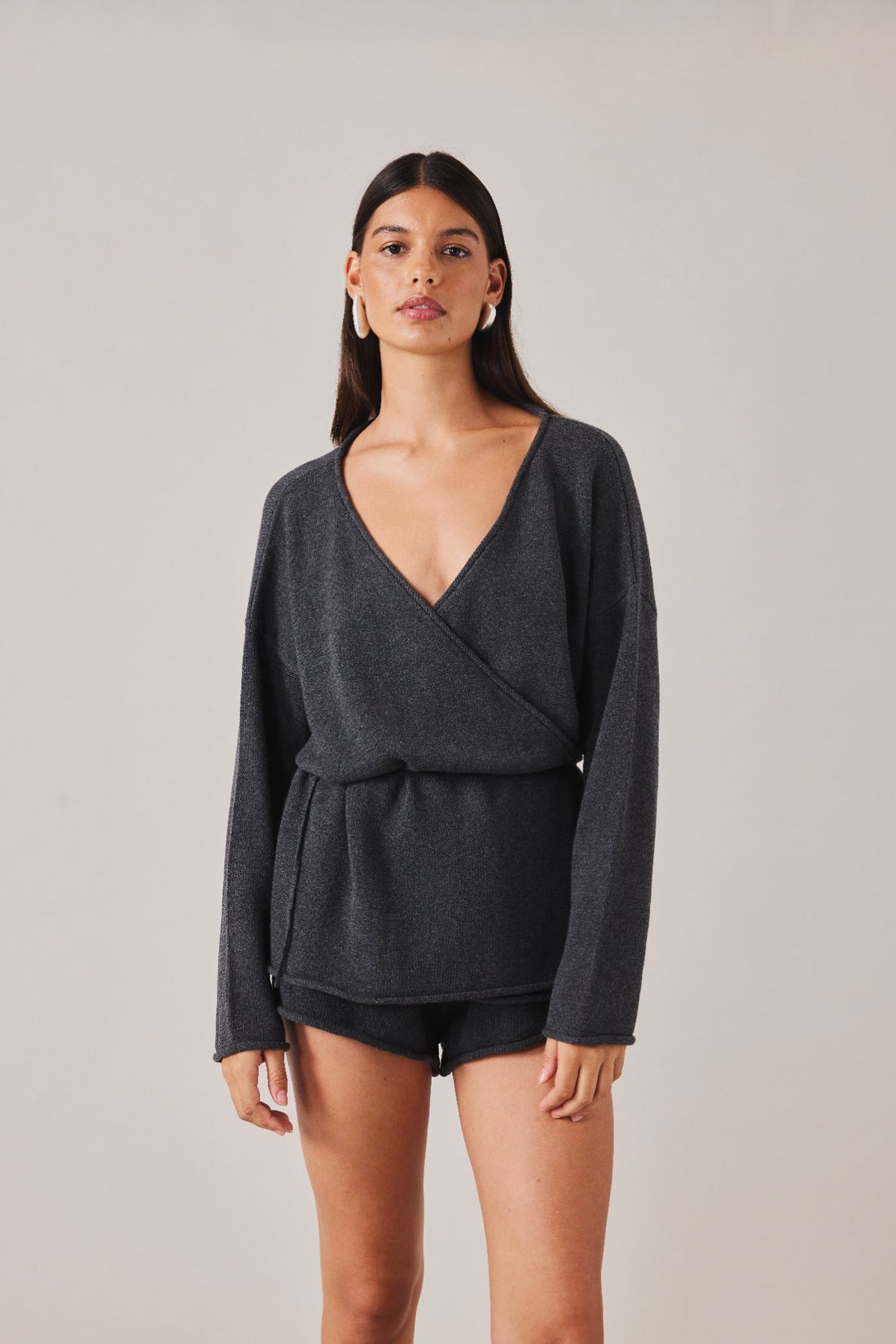 SABINE BOOTY SHORT - CHARCOAL