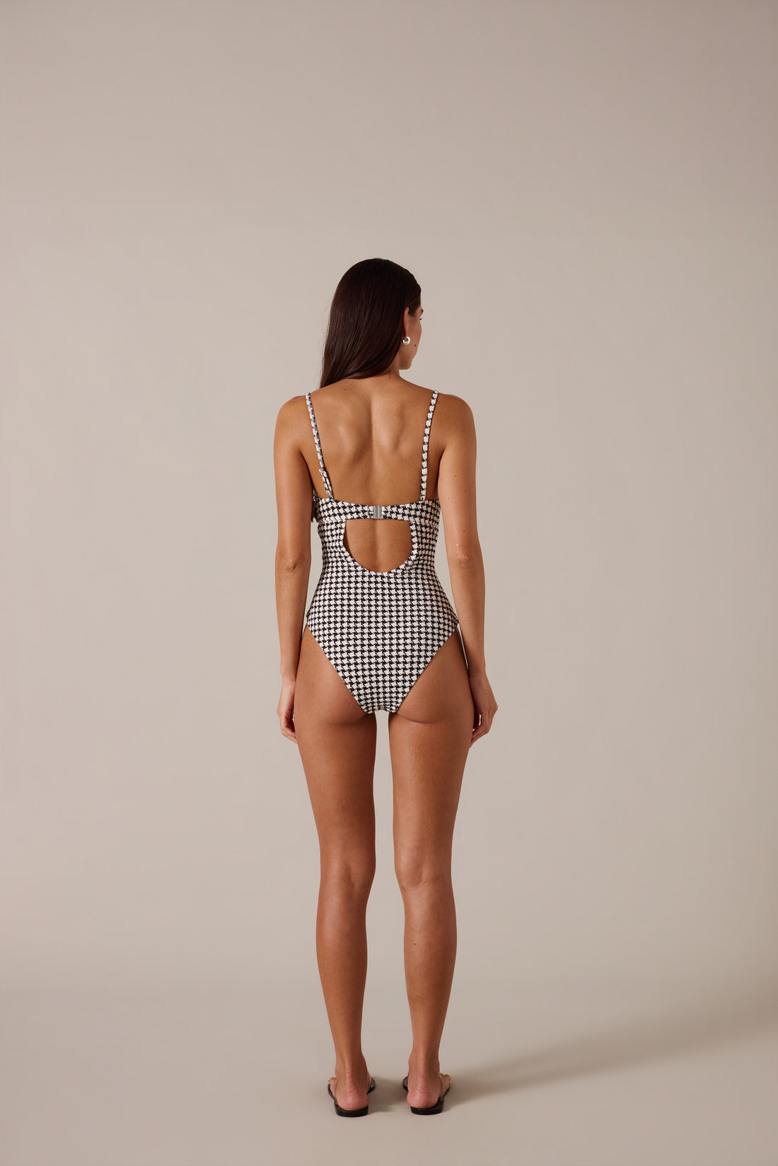 ESCAPE UNDERWIRE ONE PIECE - HOUNDSTOOTH