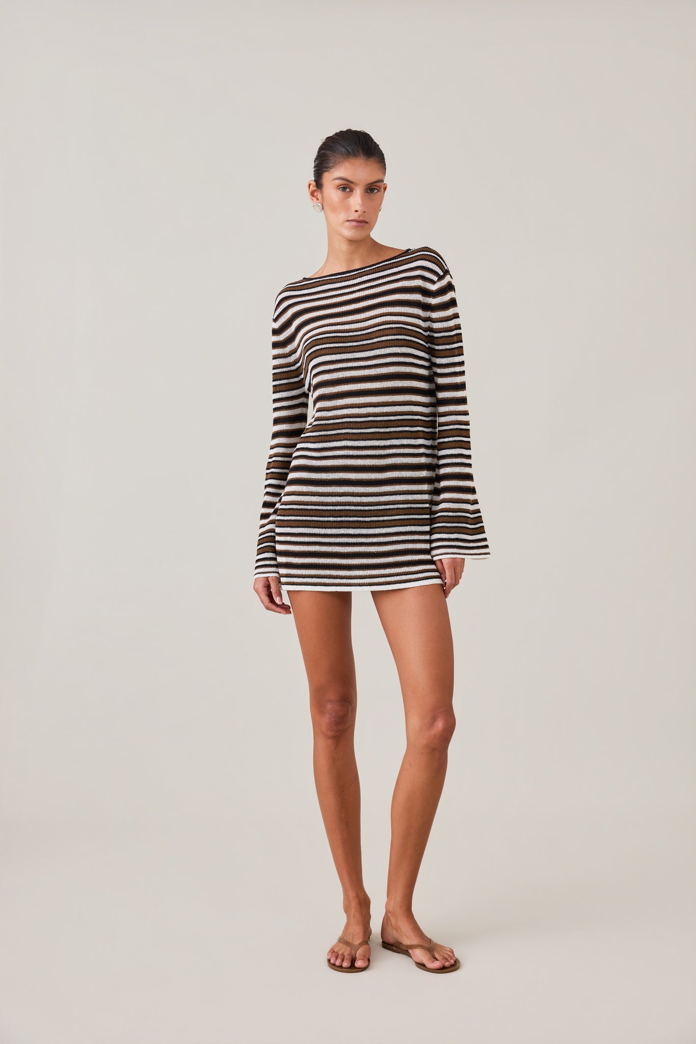 AURA MINI DRESS - DESERT STRIPE