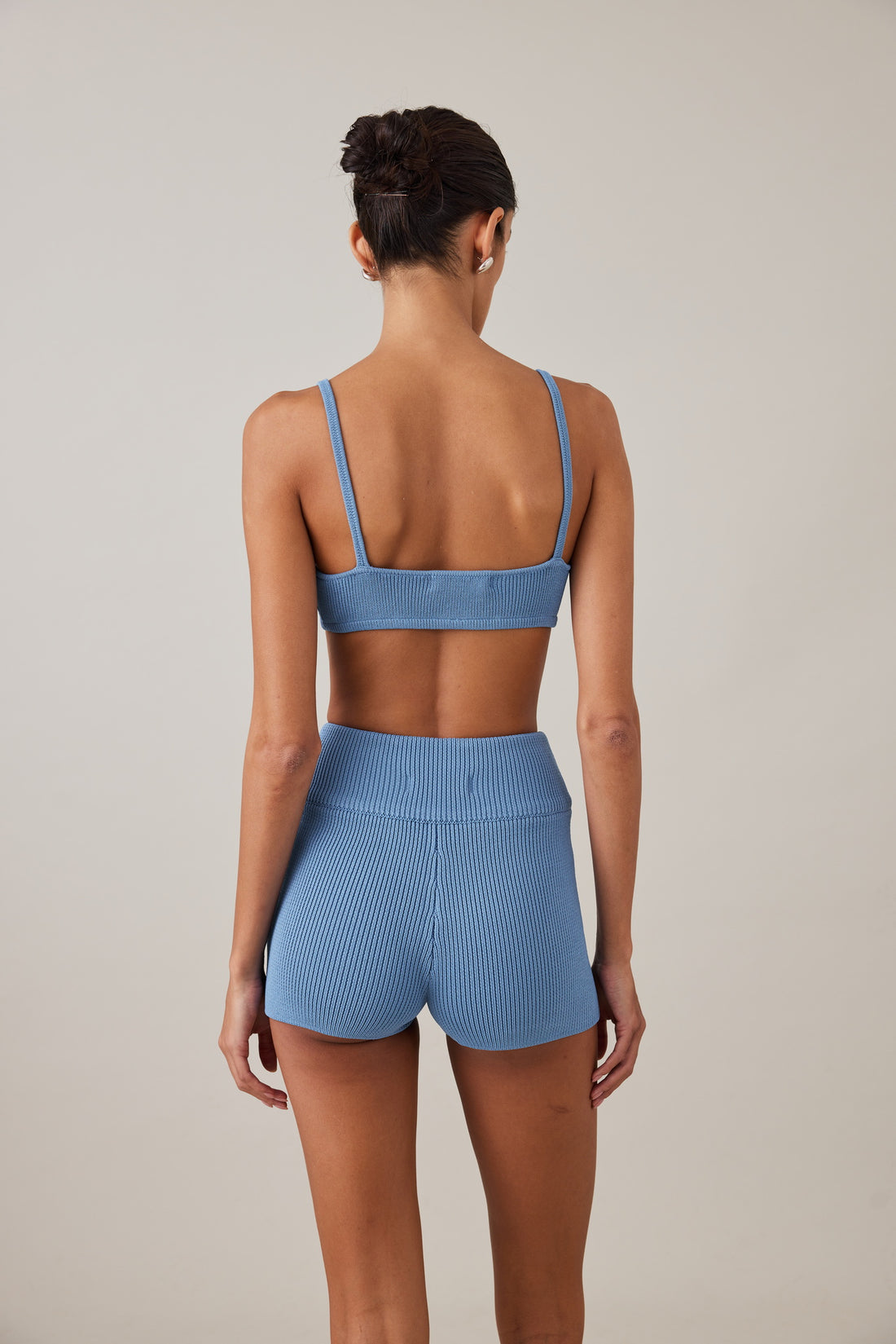 ESSENTIAL KNIT SHORT  - BLEUE