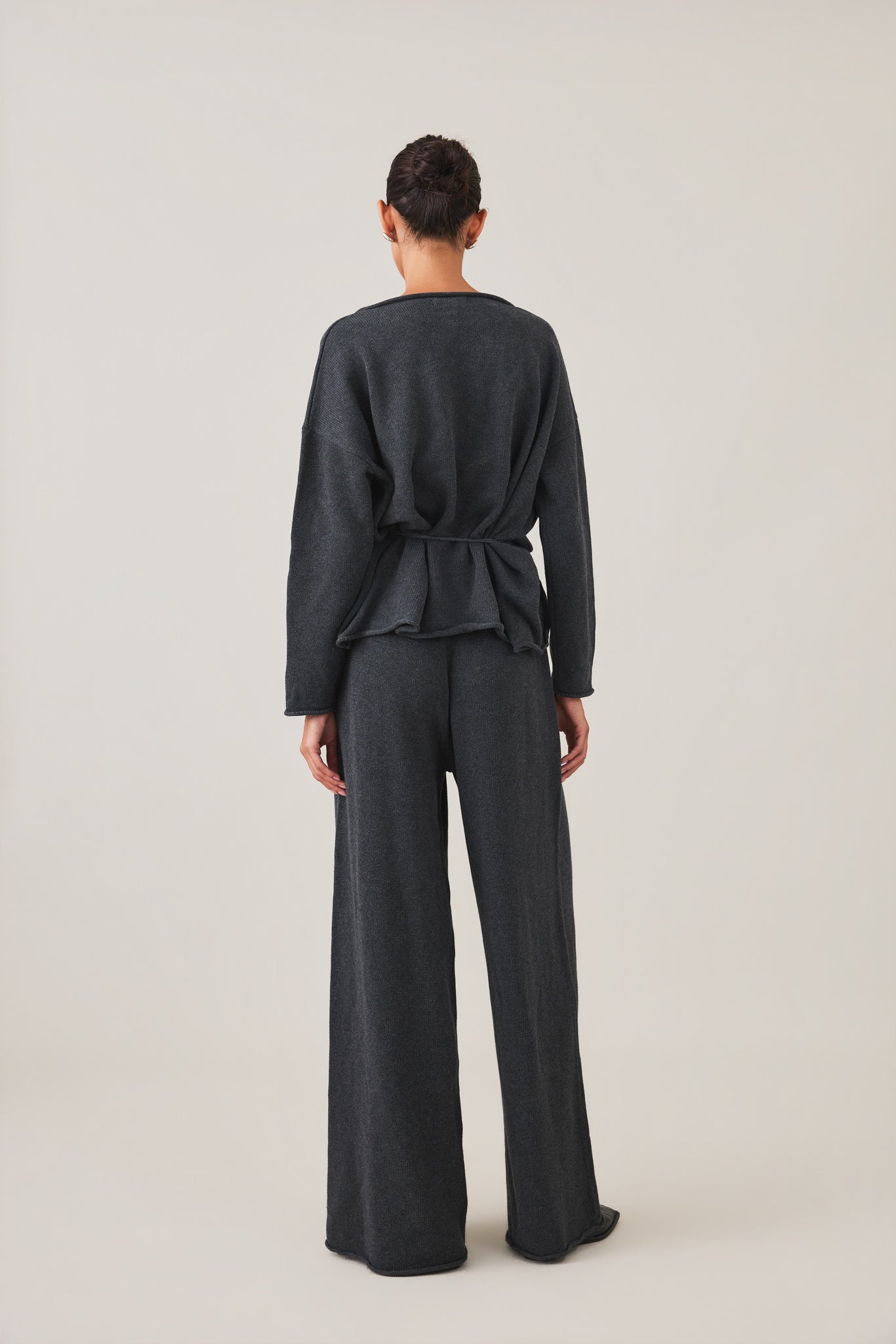 PRE-ORDER | SABINE WRAP KNIT - CHARCOAL
