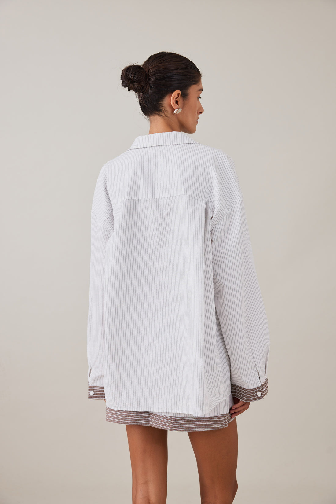 MAE SKIRT - SLATE STRIPE