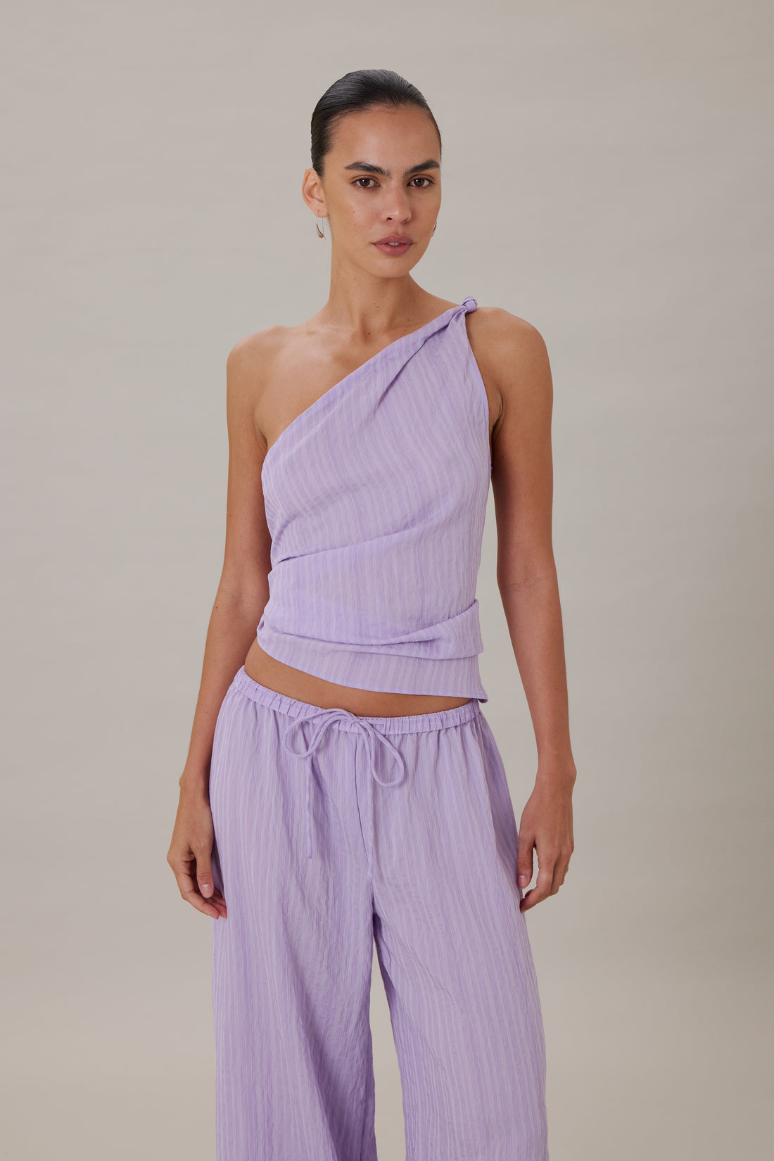 ORTA TOP - LILAC STRIPE