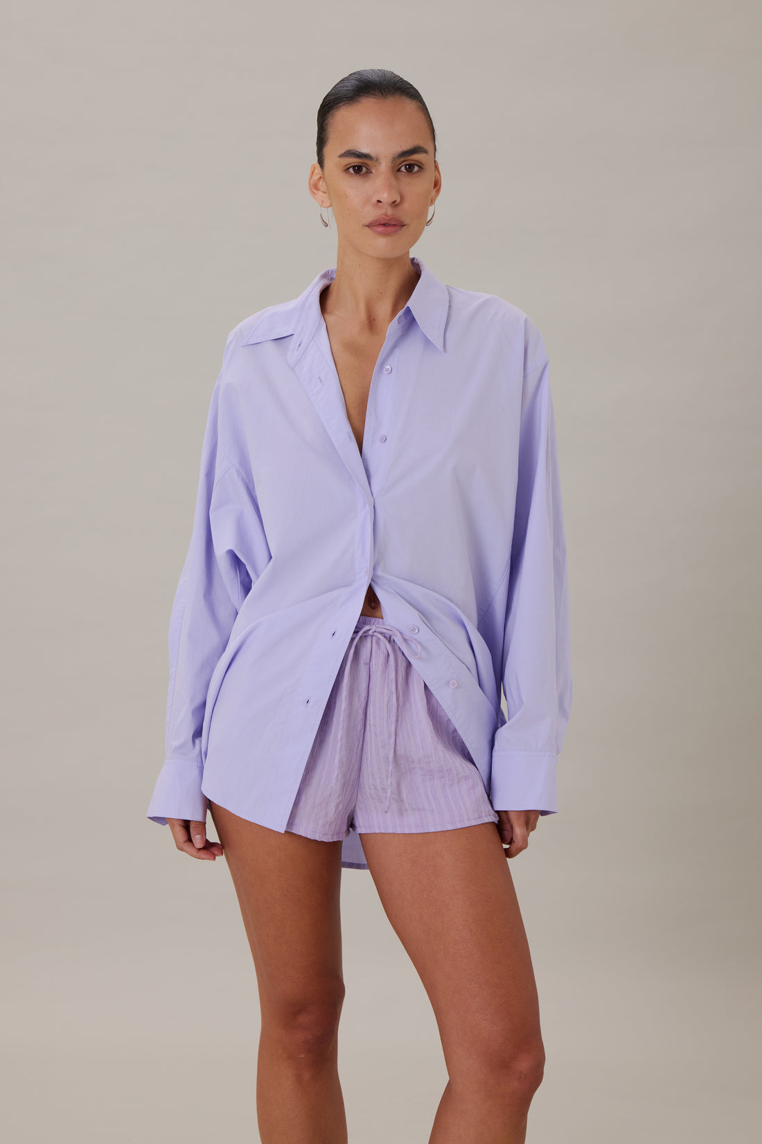 ORTA SHORT - LILAC STRIPE