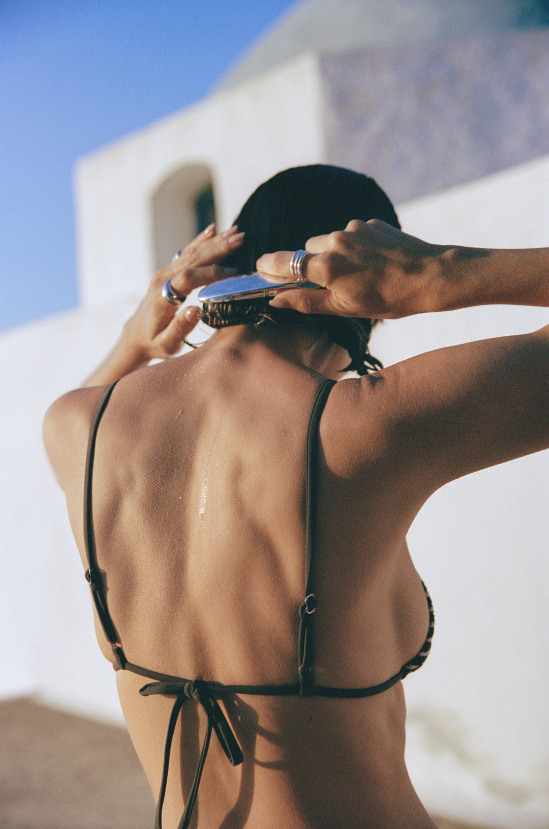 KOA TRIANGLE TOP - CACAO STRIPE