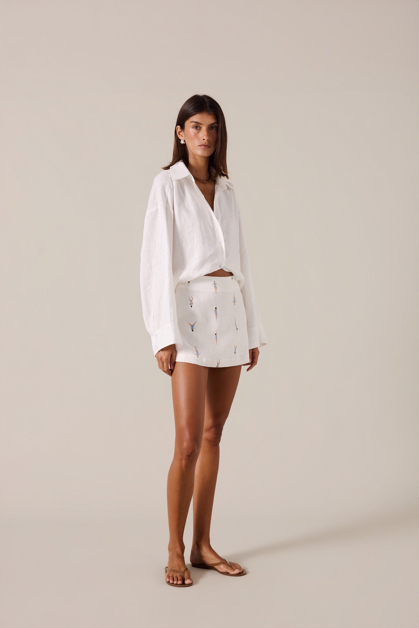SIREN MINI SKIRT - CERULEAN