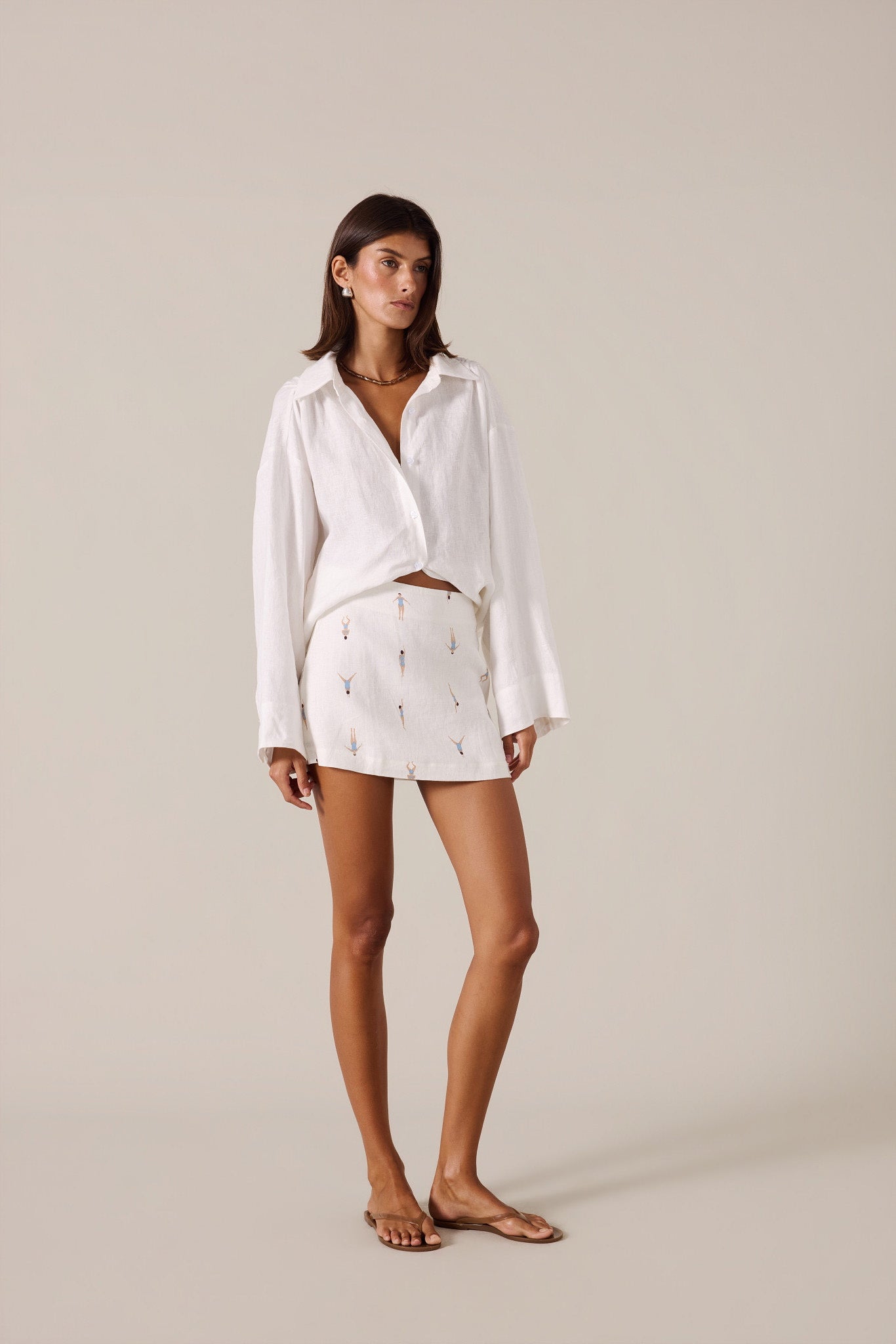 SIREN MINI SKIRT - CERULEAN