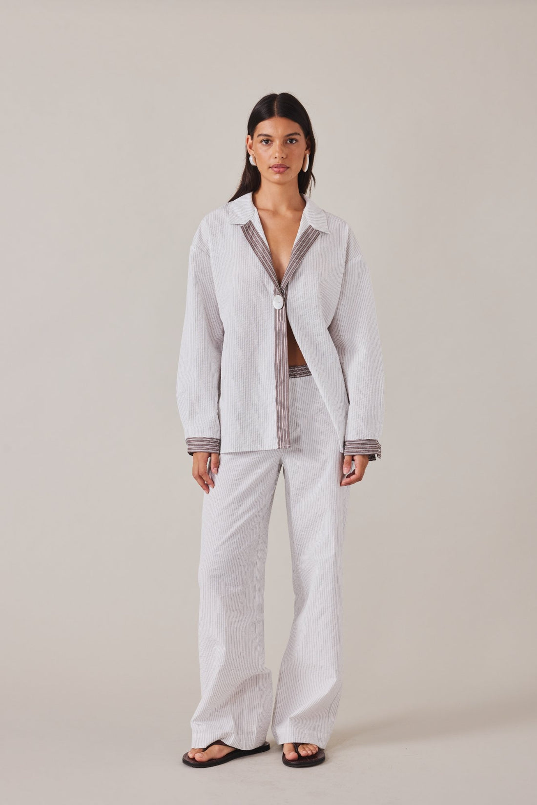 MAE PANT - SLATE STRIPE