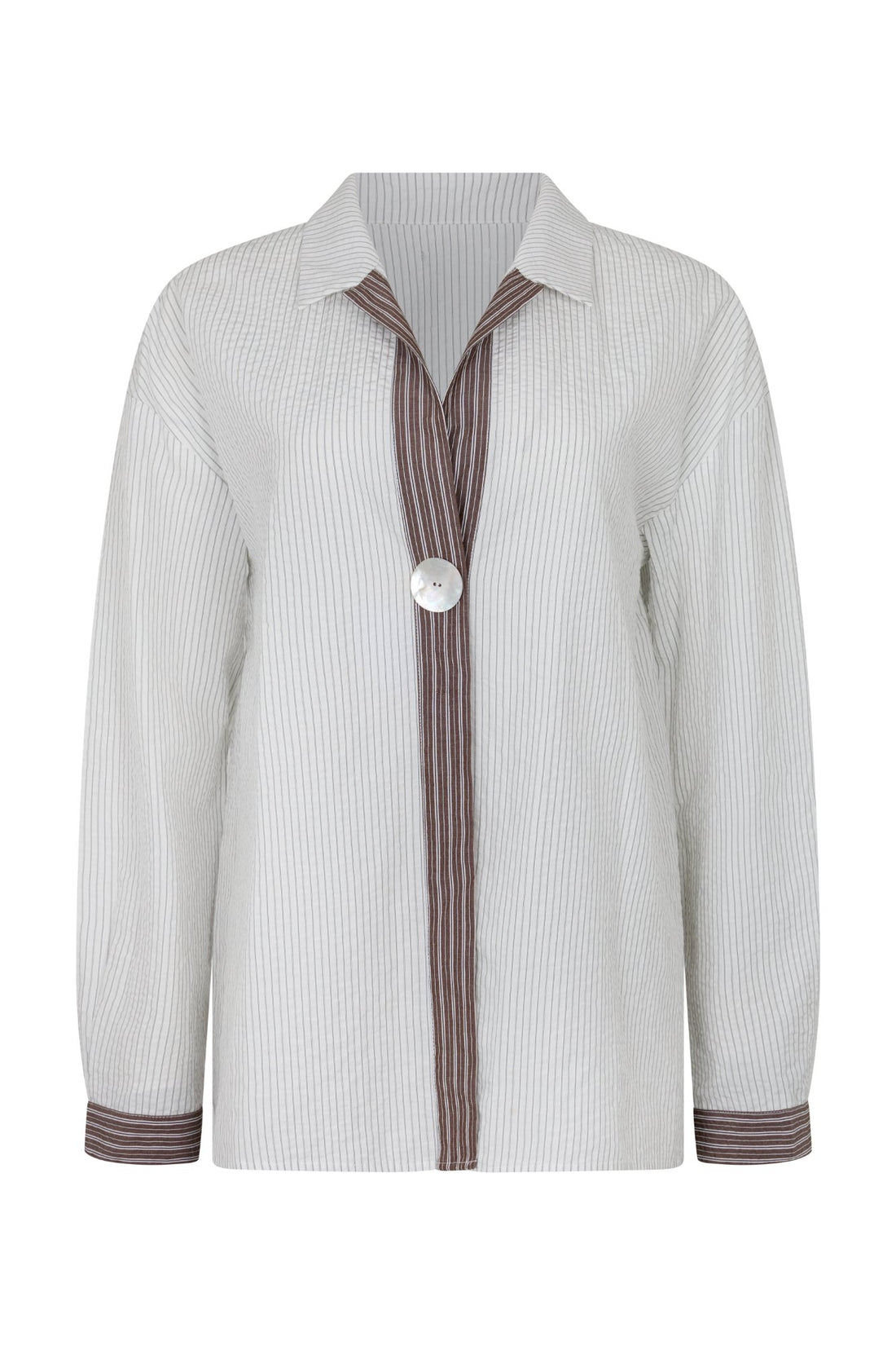 MAE SHIRT - SLATE STRIPE