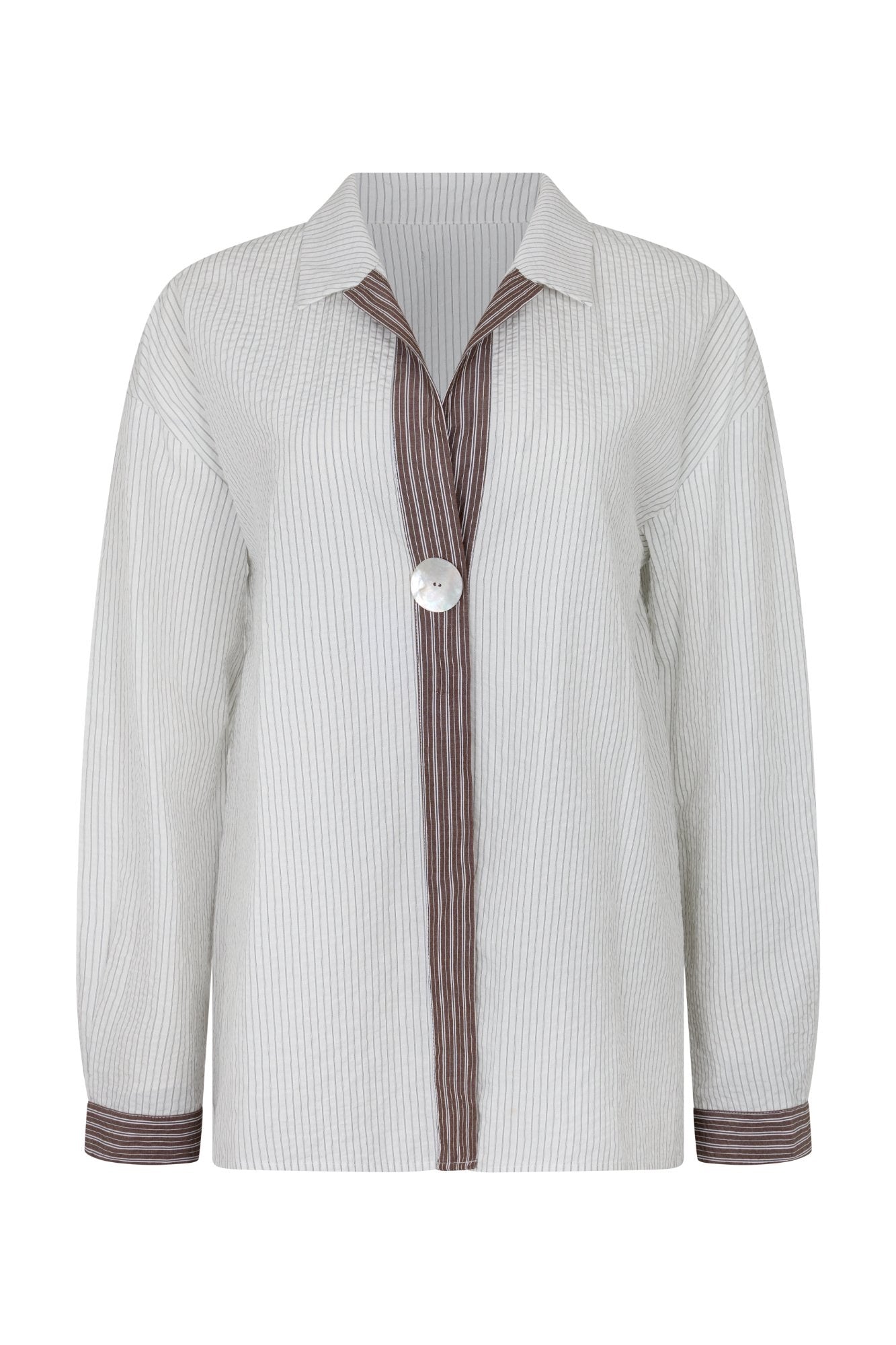 MAE SHIRT - SLATE STRIPE