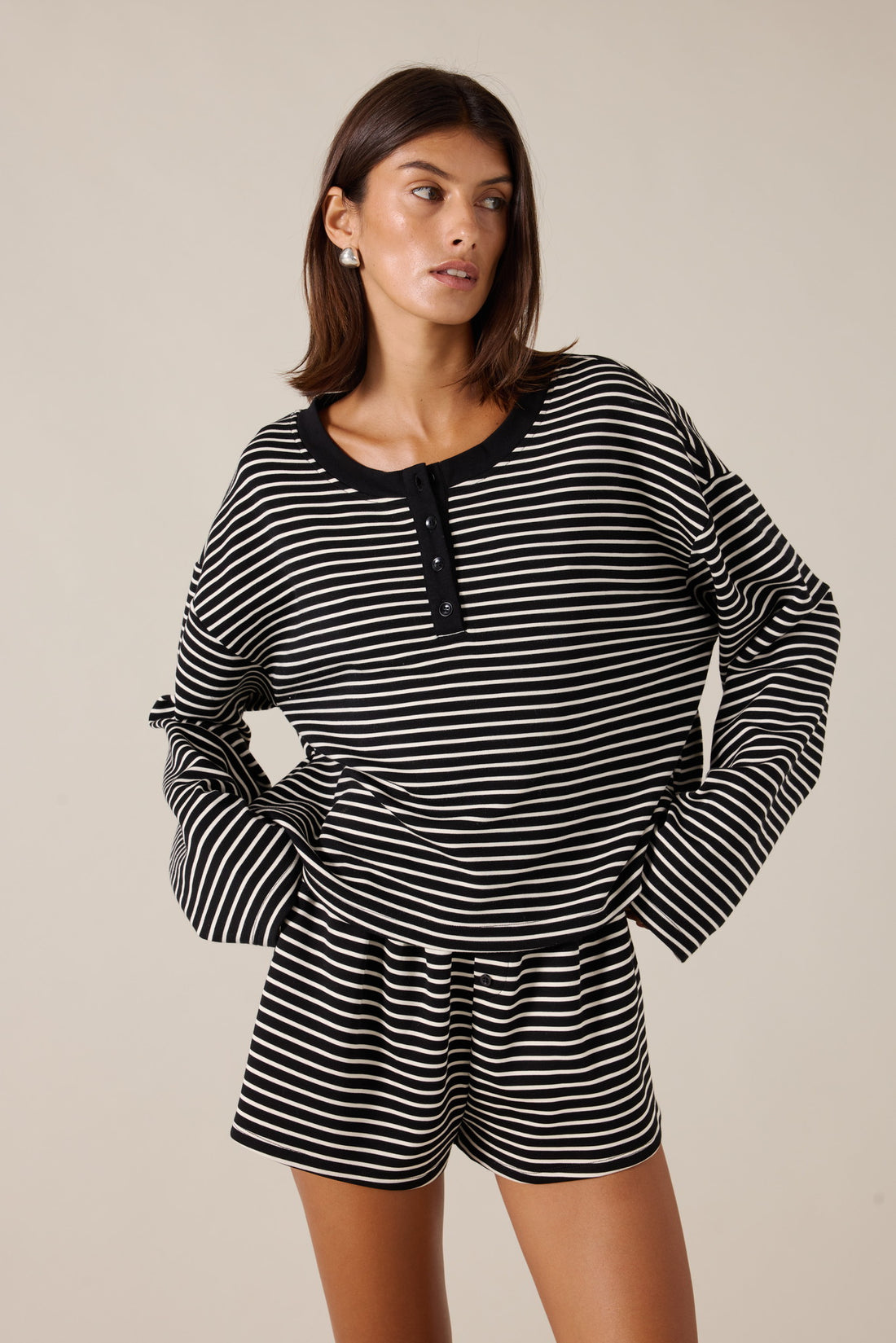 NIXIE TOP - JET STRIPE