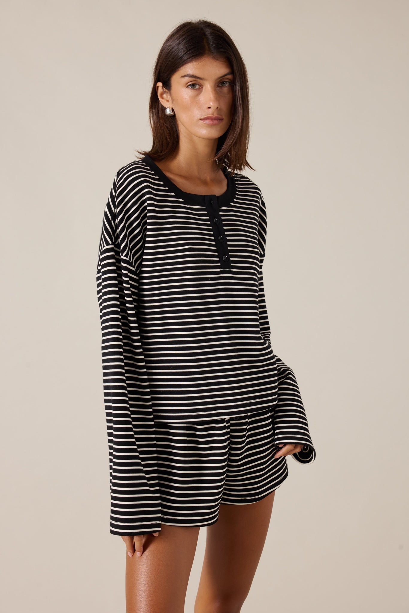NIXIE TOP - JET STRIPE