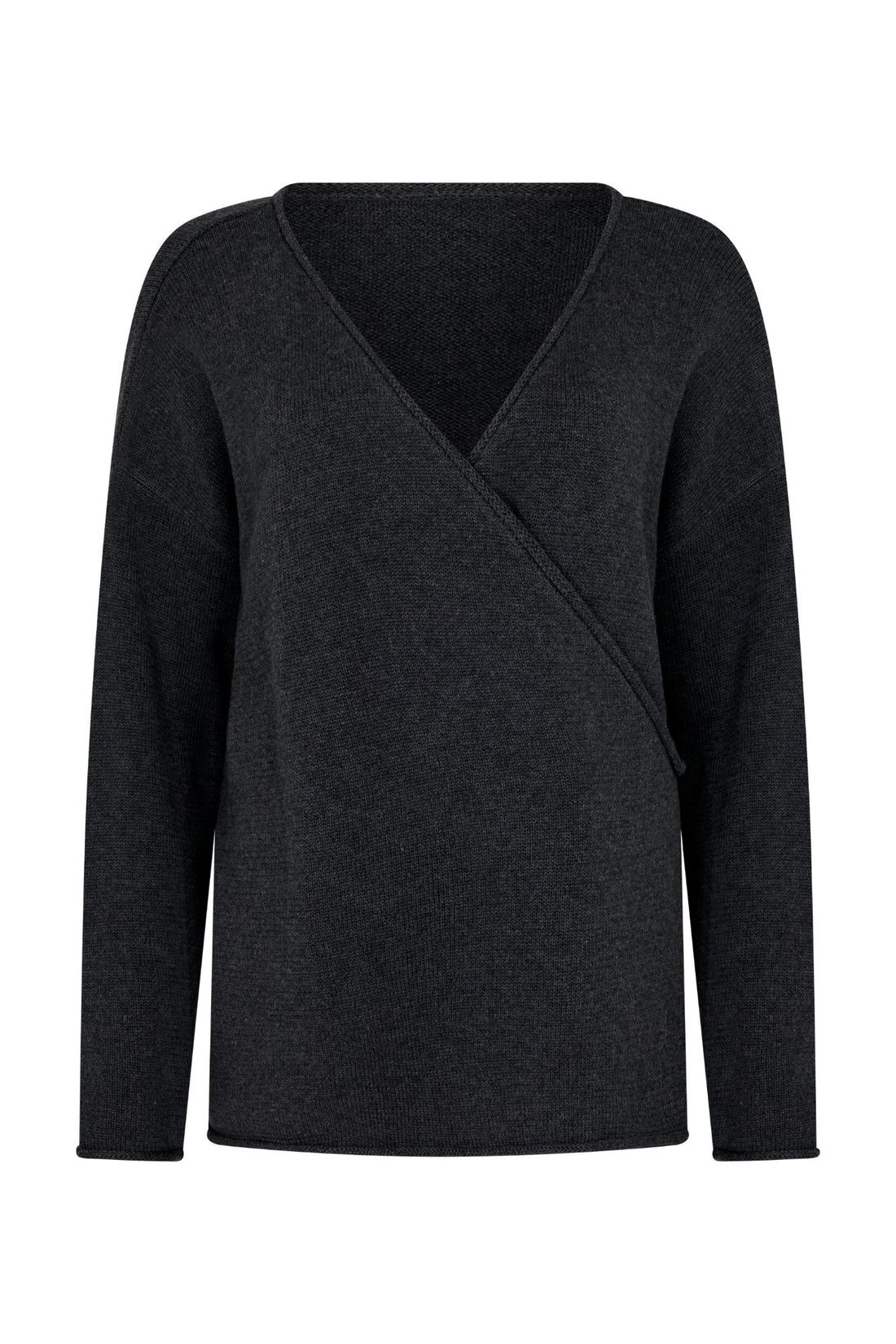 PRE-ORDER | SABINE WRAP KNIT - CHARCOAL