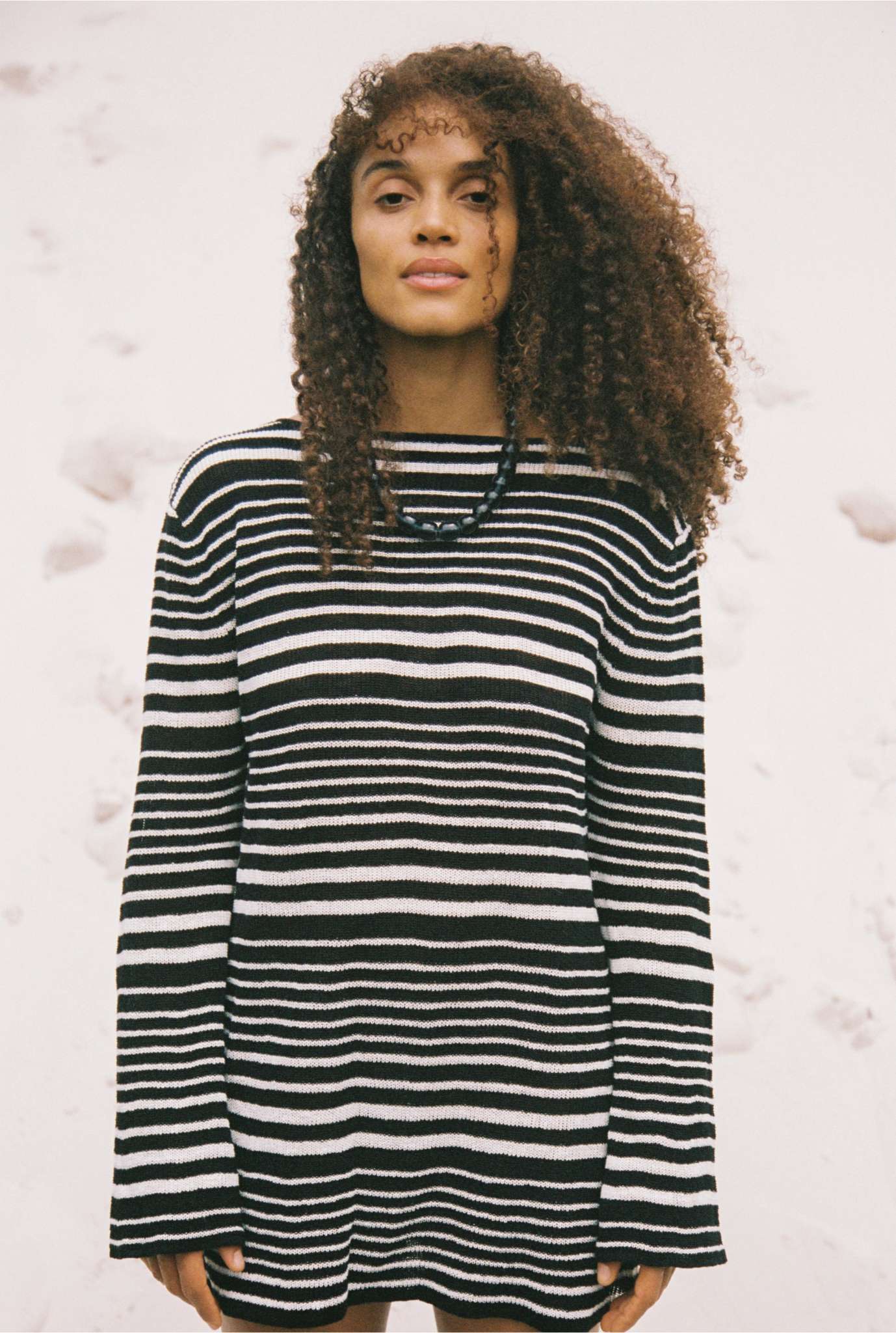 AURA MINI DRESS - MONOCHROME