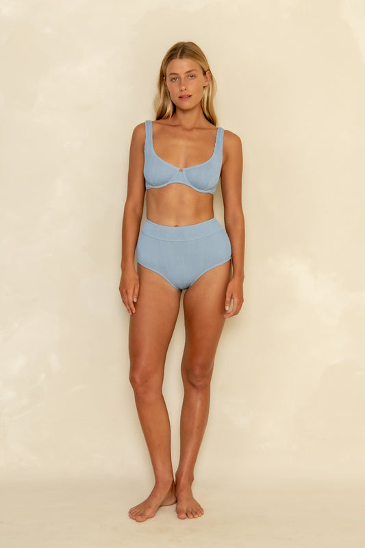 TIDE HIGH-WAISTED BOTTOM - SEA BLUE