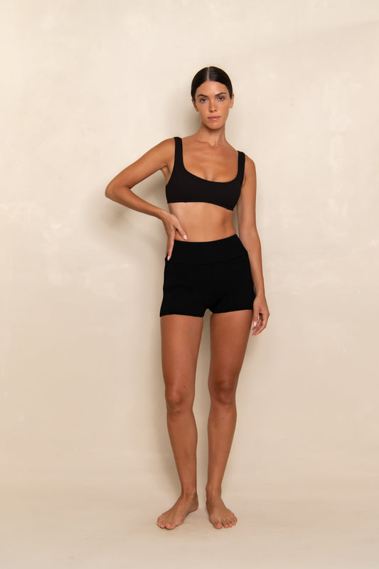 ESSENTIAL KNIT SHORT - BLACK