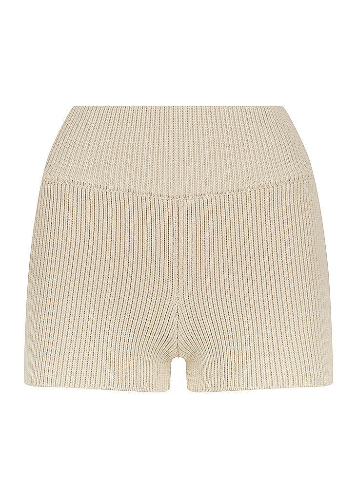 ESSENTIAL KNIT SHORT - STONE