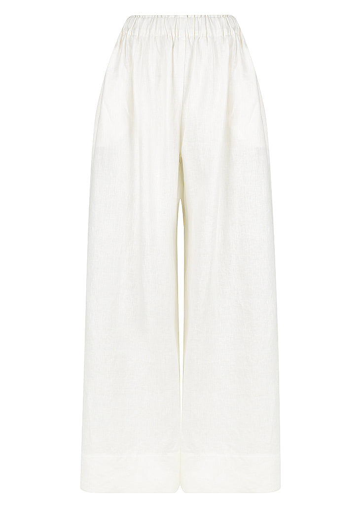 ESSENTIAL WAISTED PANT - OFF WHITE